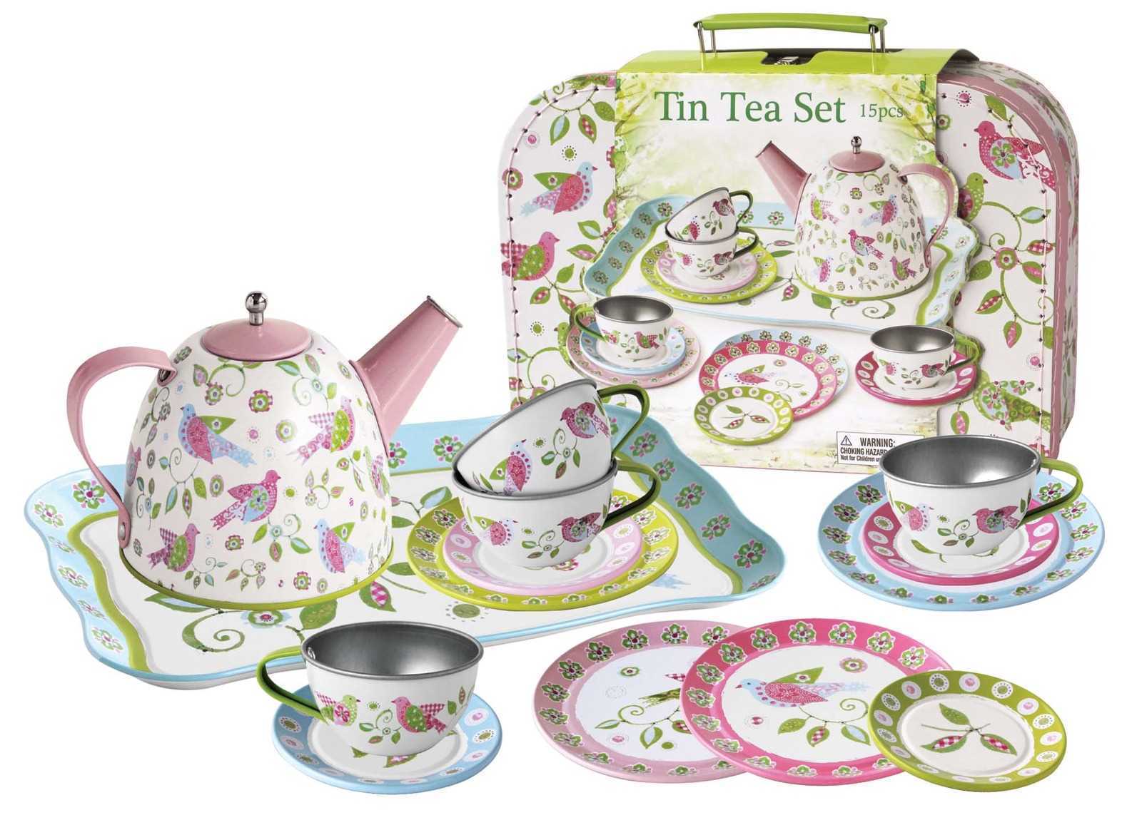 tin tea set