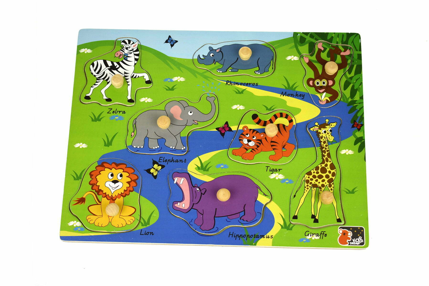 Koala Dream 2 In 1 Safari Animal Peg Puzzle | Nice Tribe Toys Online Store  Specialising in Fun Learning Educational Toys