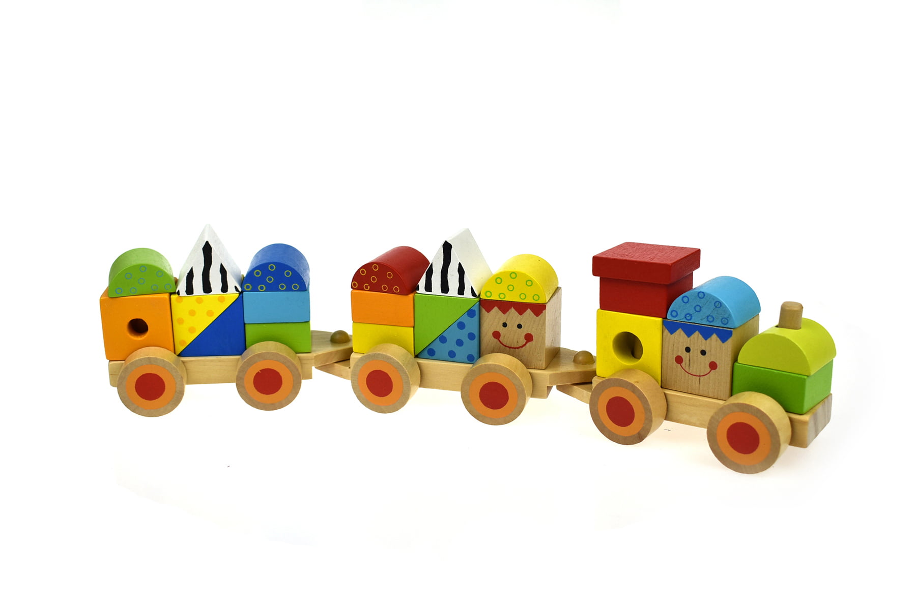 wooden stackable train