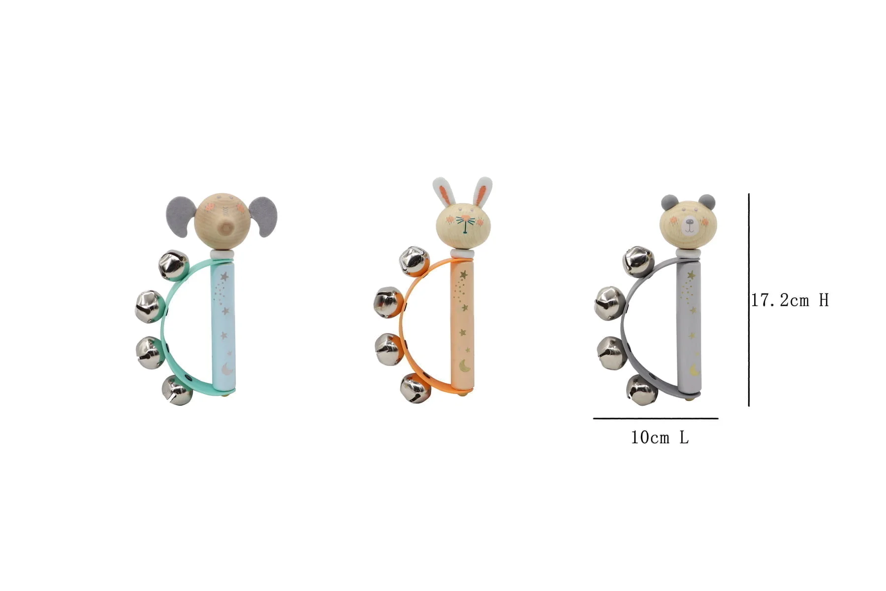 Kaper Kidz Calm & Breezy Animal Handbell Musical Toys for Infants - Image 2