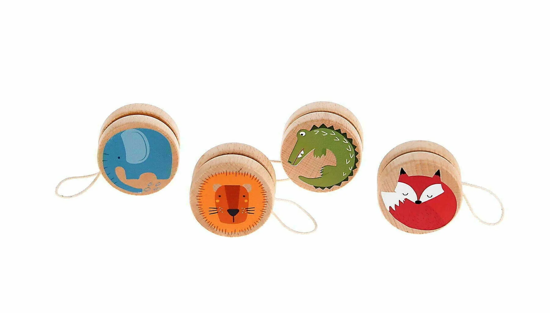 Kaper Kidz Wooden Jungle Cute Animal Yoyo Toys