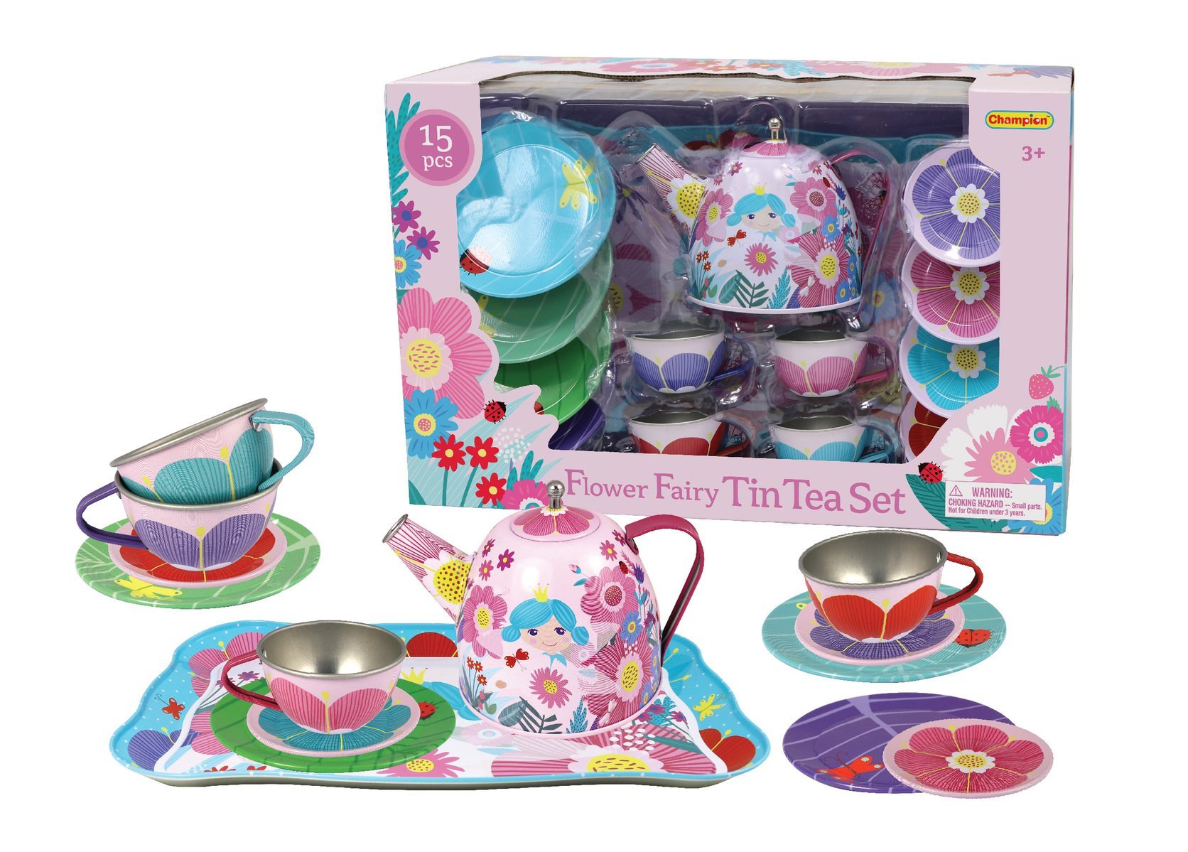 fairy tin tea set