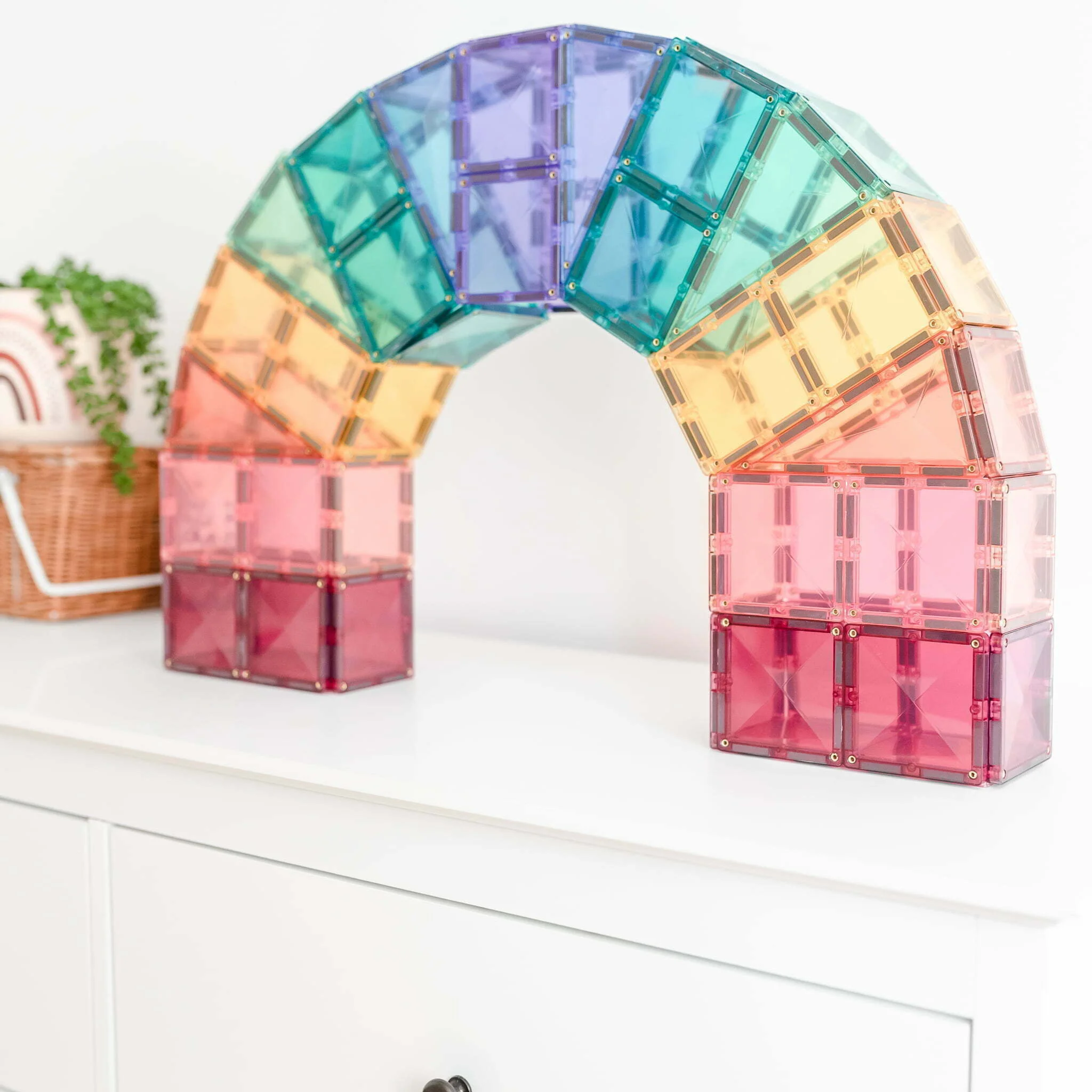 Connetix 202 Piece Pastel Mega Pack Magnetic Tiles - Image 9
