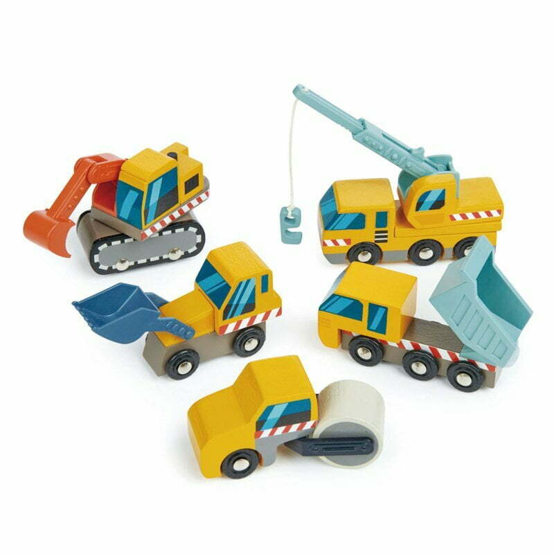 wooden construction vehicle toys