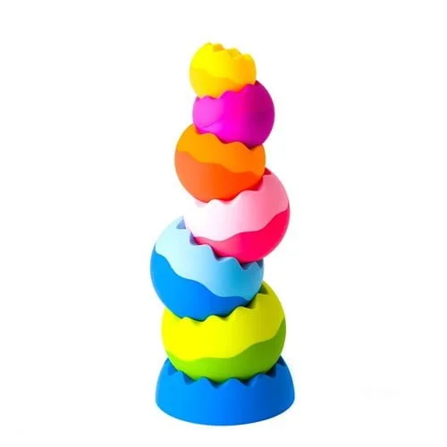 Fat Brain Toys Tobbles Neo Balancing Satcking 6 Piece Sphere with Base