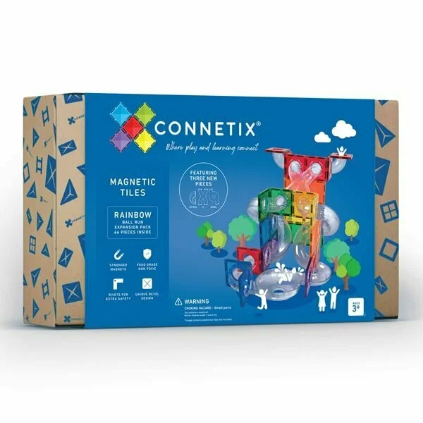 Connetix 66 Piece Ball Run Expansion Pack Magnetic Tiles