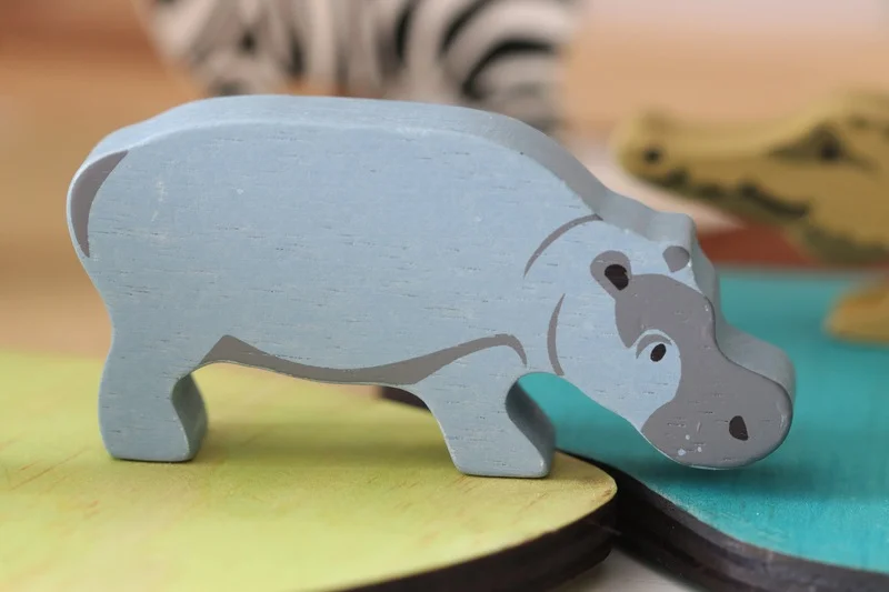 Tender Leaf Toys Hippopotamus Wooden Animal - Image 2