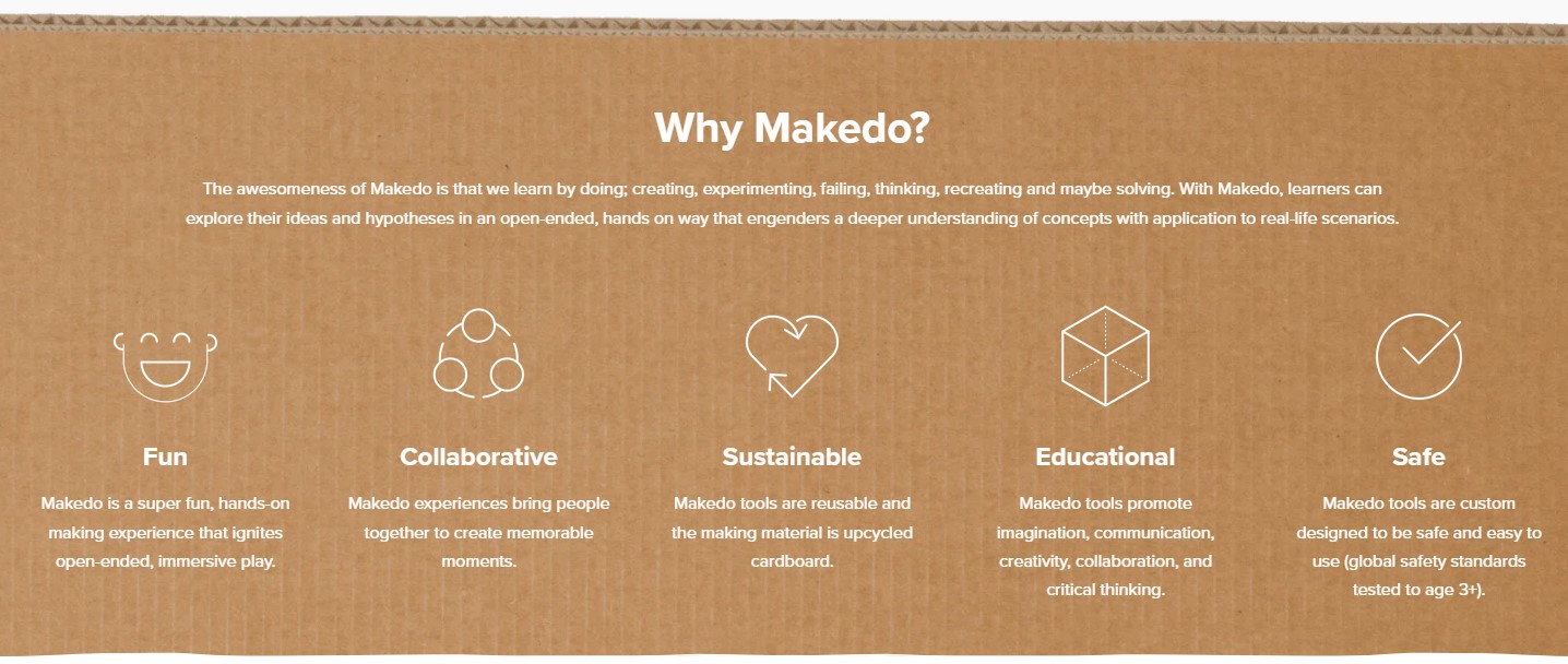 MakeDo makedo explore  upcycled cardboard construction toolkit in