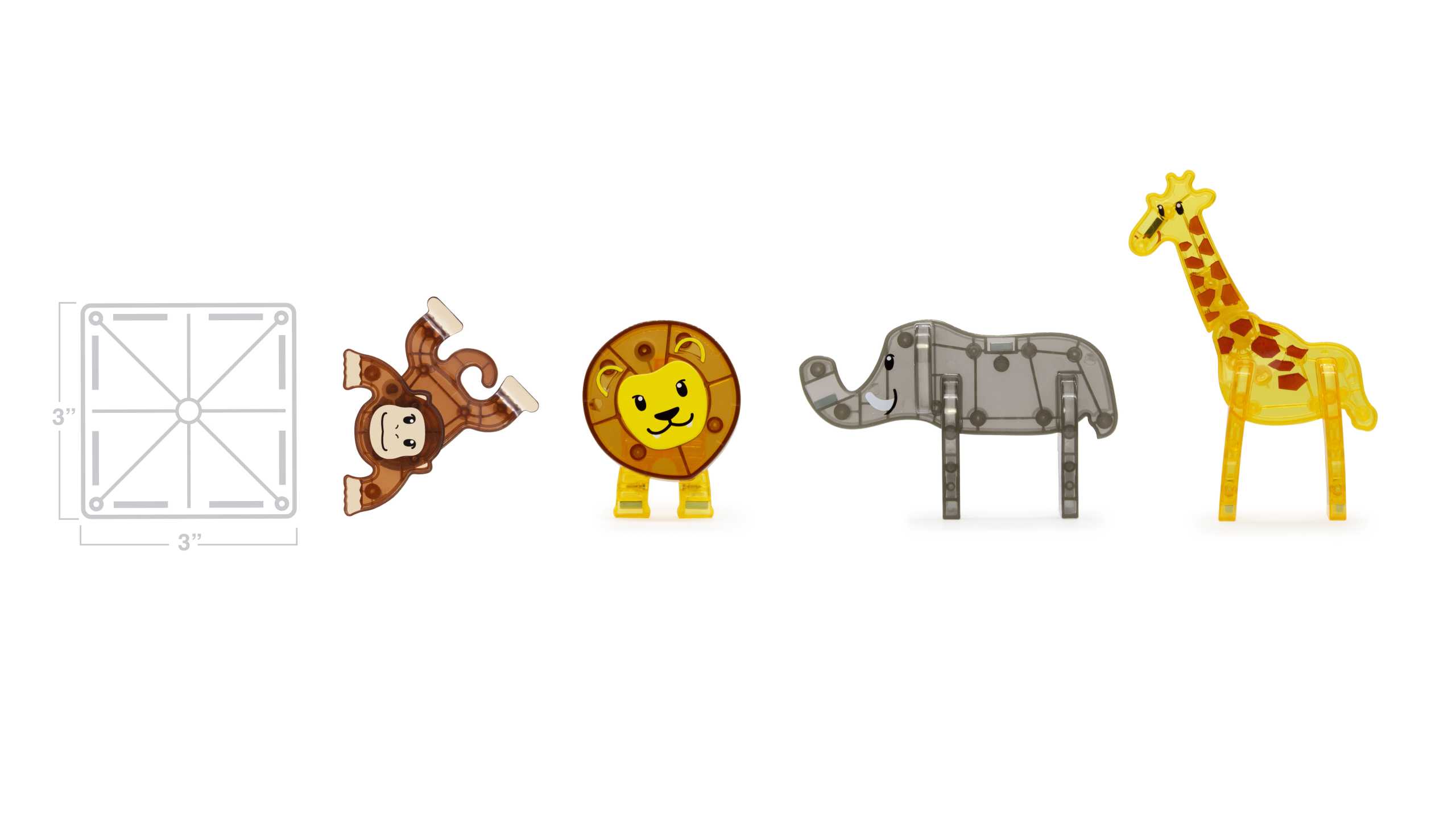 Magna-Tiles Safari Animals 25 Piece Set - Image 3