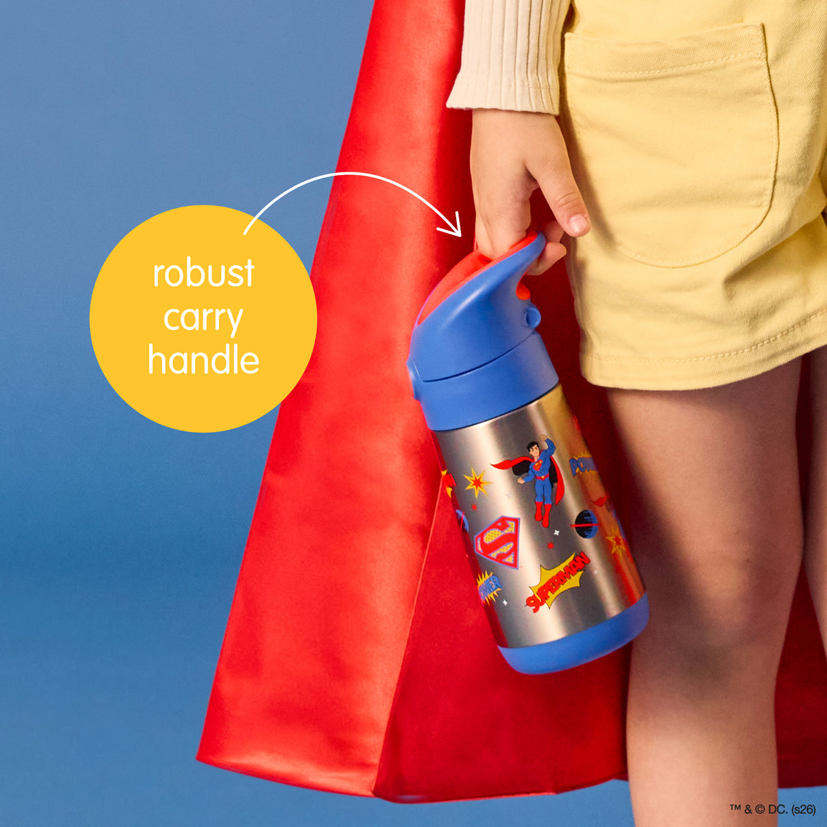 B.box Insulated Drink Bottle 350ml Superman 4 https://nicetribe.com.au/shop/tablewares/b-box-insulated-drink-bottle-350ml-superman/ Superman Ecomm Set2 11 1200.jpg